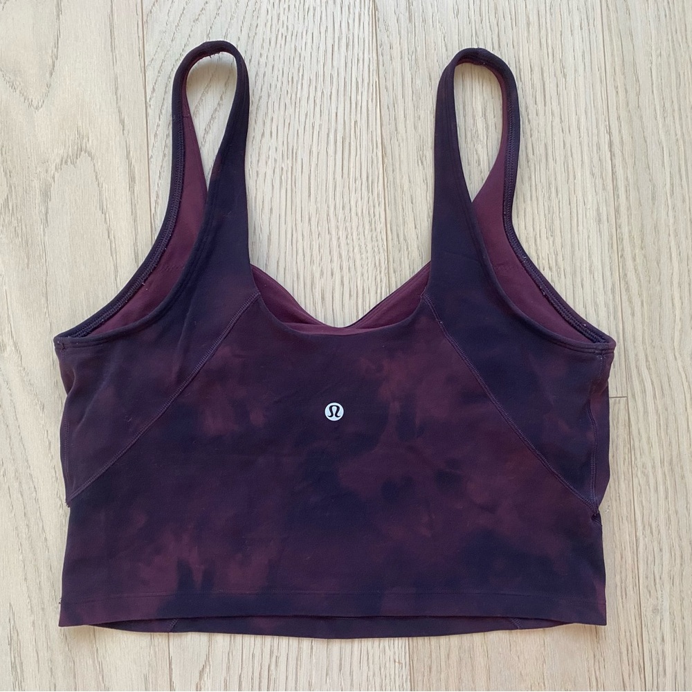 lululemon athletica purple & burgundy tie-dye sports bra - Picture 2 of 5